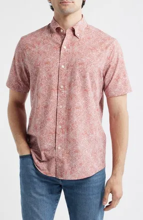 Reyn Spooner Mala Melia Short Sleeve Button-Down Sport Shirt in Canyon at Nordstrom, Size Xx-Large