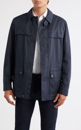 Canali Nuvola Maestrale Technical Field Jacket in Navy at Nordstrom Rack, Size 46 Us / 58 Eu Regular