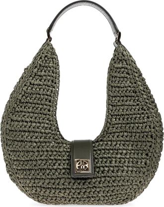 Anine Bing Lou Schoudertas - Dames - Schoudertassen - Groen - ONE Size - Leer - Tassen