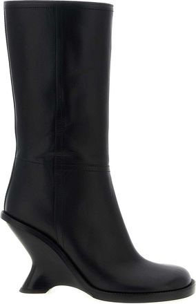 Dries Van Noten Curved Wedge Heel Boots