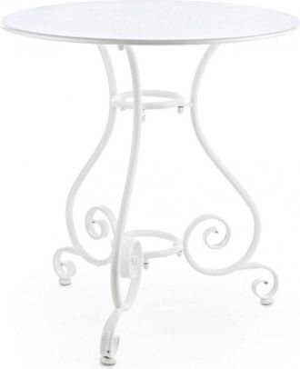 Konte Design Mesa de acero blanco ø70 cm
