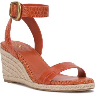Vince Camuto Fainel Espadrille Ankle Strap Platform Wedge Sandal in Sunset at Nordstrom, Size 7.5