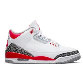 Nike Jordan Schoenen, Heren, Veelkleurig, 44 EU, Leer, Fire Red Retro Sneakers 2022