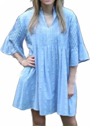 Dolma Womens Kat Mini Tunic Dress In Blue