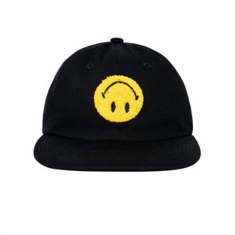 Market Mens Smiley 6-Panel Hat In Black