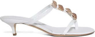 CHRISTOPHER ESBER 40 mm Sundial sandalen met schelpen en hak - Wit