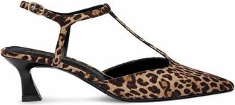 Stuart Weitzman Schoenen, Dames, Bruin, 36 1/2 EU, Leer, Vinnie T-Strap Pomp