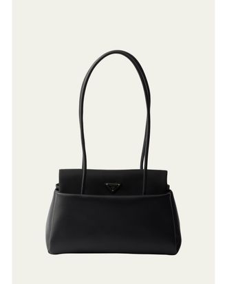 Prada Leather & Re-Nylon Flap Shoulder Bag