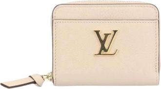 Louis Vuitton Vintage, unisex, Beige, ONE Size, Leer, Pre-owned Vintage Portemonnee