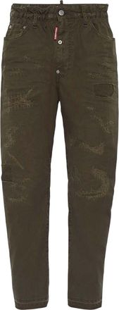 Dsquared2 Dark Green Distressed Chinos