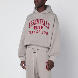 Fear of God Smoke-grey sweatshirt with logo print