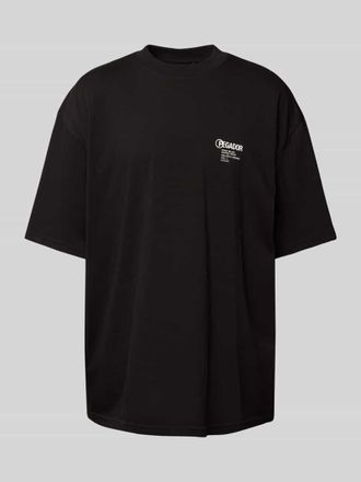 Pegador Oversized T-Shirt mit Label-Print in Black, Größe XS