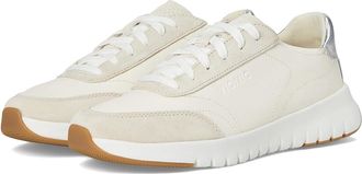 Vionic Uptown Sneakers Womens Shoes Ivory/Silver Leather And Suede : 8.5 W, Leather/Suede