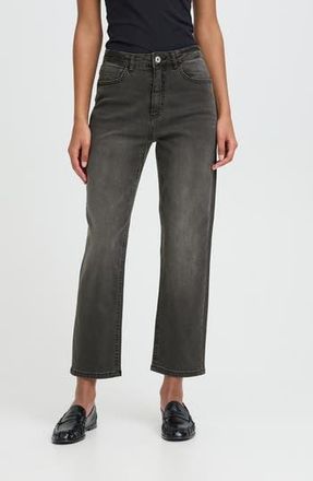 Ichi Ankle Straight Jeans in Washed Grey at Nordstrom Rack, Size 32Regular