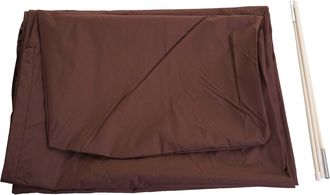 Hhg Nunca Usado] Funda Protectora Hhg Para Parasol Voladizo De Hasta 4,3 M (3x3 M), Funda Con Cremallera, Marr&oacute;n