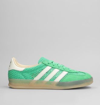 adidas Gazelle Indoor Sneakers In Green Suede And Fabric