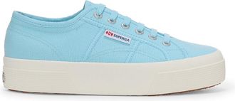 Superga Womens/Ladies 2740 Lace Up Platforms (Crystal Azul/Avorio) - Turquoise - Size UK 5.5