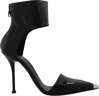 Alexander McQueen Black Black Punk Leather Pumps