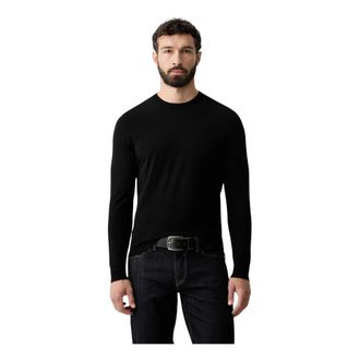 Guess Kadir Tech Sweater - Heren - Ronde hals truien - Zwart - L - Polyester - Truien & Vesten