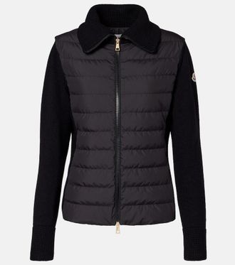 Moncler Cardigan imbottito in lana vergine