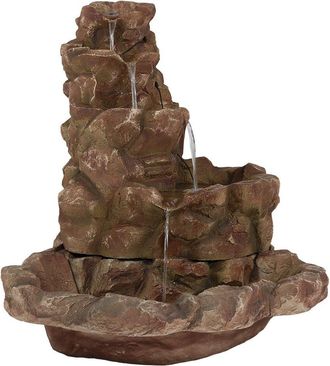 Sunnydaze Electric Stone Springs Patio Yard Garden Water Fountain Feature