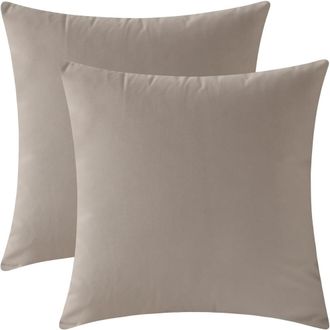 OEM Juego De Dos Fundas Decorativas Para Cojines, Con Cremallera, De Terciopelo, Cuadradas, Ideales Para Sof&aacute;s, Camas, Salas De Estar Y Otros Elementos De