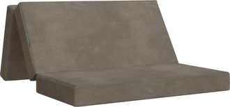 vidaXL Sof&aacute; Cama Plegable 120 X 67 X 45 Cm Gris Claro Vidaxl