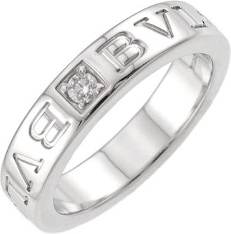 Bulgari White Gold White Gold (18K) Band Ring (Pre-Owned)
