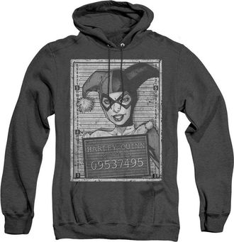 Gildan Batman Harley Inmate Adult Heather Hoodie / Hooded Sweatshirt