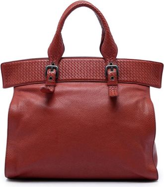 Bottega Veneta Pre-owned Bottega Veneta Intrecciato Trimmed Nappa Belted Tote Ladies JNHUXPYO0AI2Y5SD