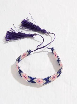Fat Face FatFace Purple Adjustable Woven Bracelet