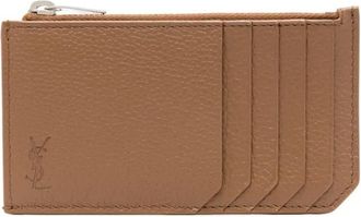 Saint Laurent Cassandre Leather Card Holder