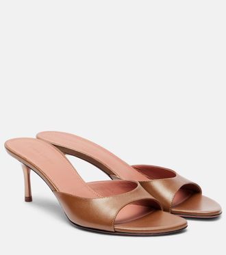 Amina Muaddi Jeanne 60 leather mules