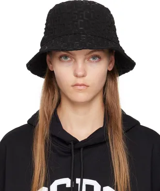 帽子・その他 Signature Bucket Hat - Courreges - Cotton - Black Black Signature Bucket Hat by Courrèges on Sale