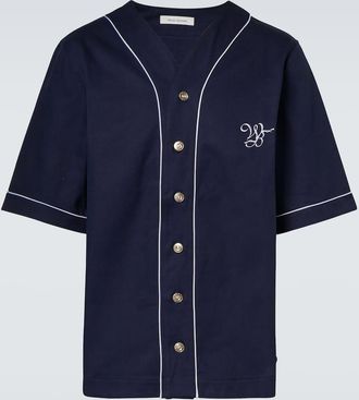 Wales Bonner Freestyle logo cotton drill shirt