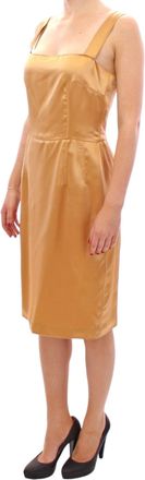 Dolce & Gabbana Womens Bronze Silk Sheath Dress