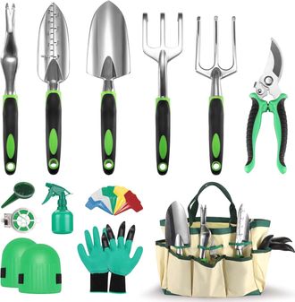 OEM Juego De 13 Herramientas De Jardiner&iacute;a De Acero Inoxidable Con Bolsa De Almacenamiento, Regalo Ideal Para Jardineros