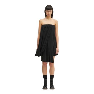J.W.Anderson Jurk met bustier en draperie - Dames - Jurken - Zwart - Maat: M Wol