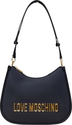 Love Moschino Gestructureerde moderne handtas met verstelbare handvat - Dames - Schoudertassen - Zwart - ONE Size - Tassen