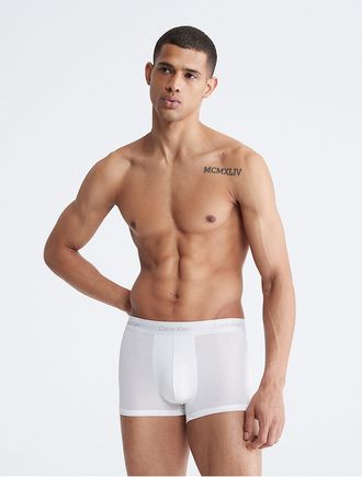 Calvin Klein Mens Ultra-Soft Modern Trunk - White - XL