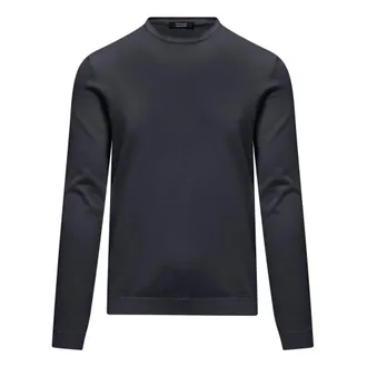 Bomboogie Round-neck Knitwear, male, Blue, Size: 2XL Girocollo Basic Crew Neck Jumper