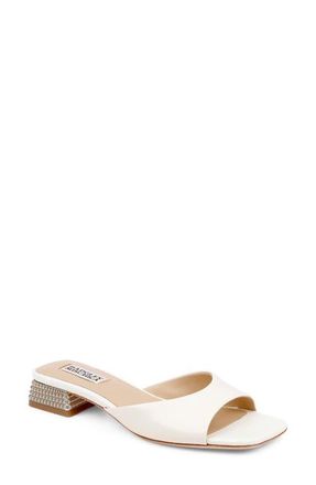 Badgley Mischka Oahu Slide Sandal in Cream Leather at Nordstrom, Size 9.5