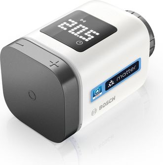 Bosch Smart Home Termostato Per Radiatore Ii [+m], Termostato Intelligente, Uso Flessibile Nel Sistema Smart Home O In Sistemi Matter Di Diversi Produttori,