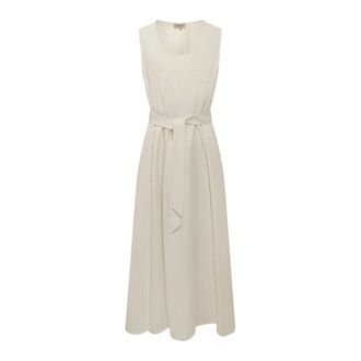 Woolrich Maxi Kleedjes - Dames - Casual kleedjes - Beige - M - Kleedjes