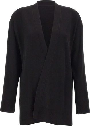 Elena Miro Viscose-blend Vest - Dames - Vesten - Zwart - S - Truien & Vesten