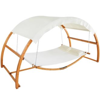 TecTake Hammock Locarno in Walnut | Size: 2 Seater