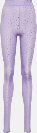 Alex Perry Crystal-embellished jersey tights