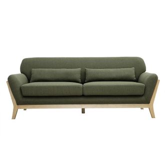 Miliboo Miliboo - Divano scandinavo 3 posti kaki piedi legno yoko