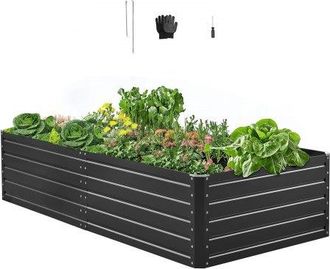 OEM Cama Elevada De Jard&iacute;n 203,2 X 101,6 X 47 Cm, Jardiner&iacute;a Elevada Placa De Galvalume Para Cultivo De Flores Plantas Hierbas Huerto Urbano, Para Jard&iacute;n 