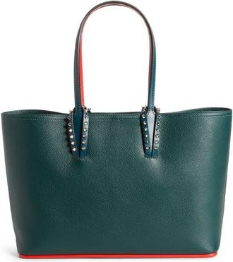 Christian Louboutin Small Cabata Calfskin Leather Tote in Vosges/Vosges at Nordstrom